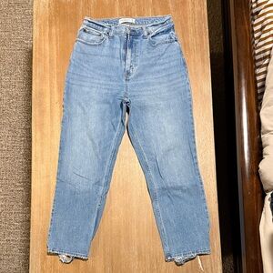 Abercrombie & Fitch Light Blue Curve Love Ankle Jeans